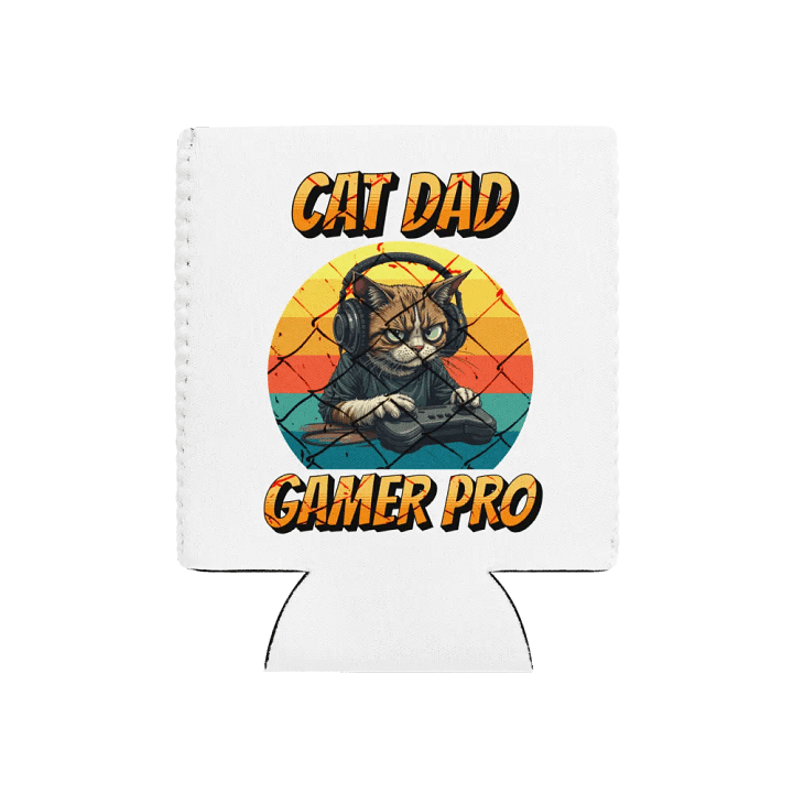 Cat Dad Gamer Pro Feline Can Cooler product image (1)