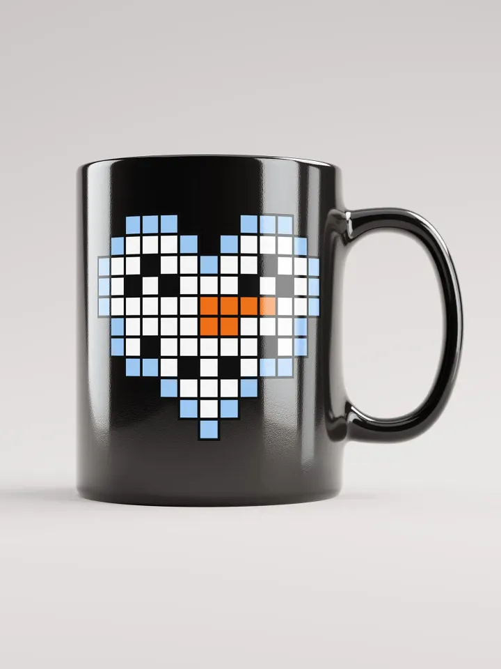 Snowman Heart Black Glossy Mug product image (2)