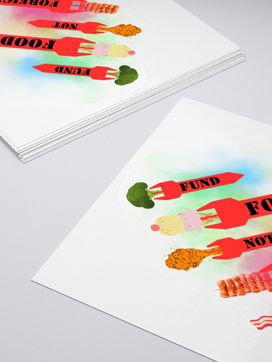 LIMITED - JULY 2025 - FOOD NOT WAR STICKERS product image (12)