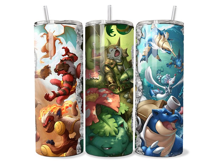 Pokémon – Legendary Battle Trio – 20oz Stainless Steel Tumbler product image (1)