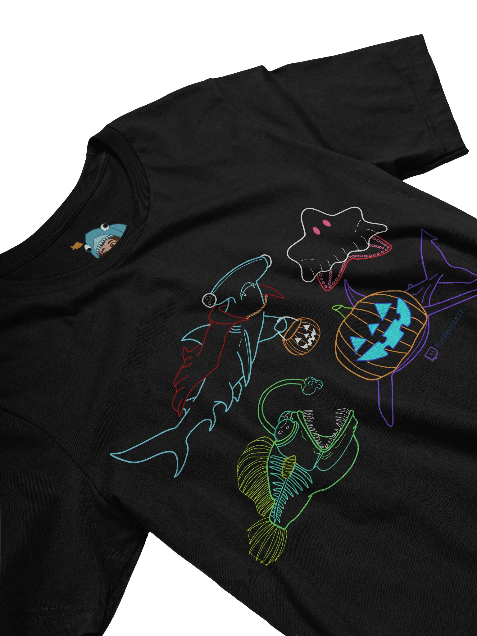 Neon Halloween Sea-Life Costume T-Shirt product image (10)