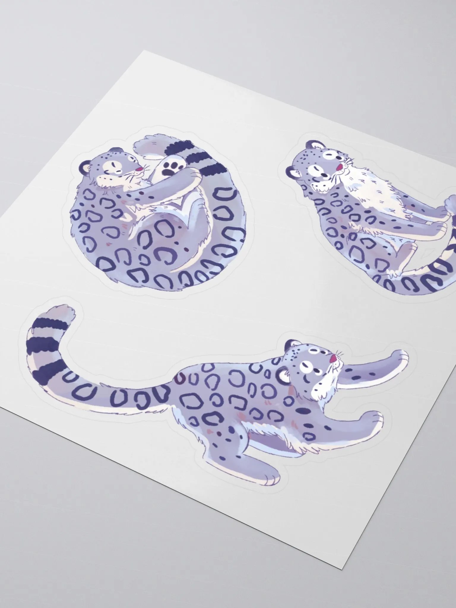 Whimsical Snow Leopard Sticker Set product image (4)