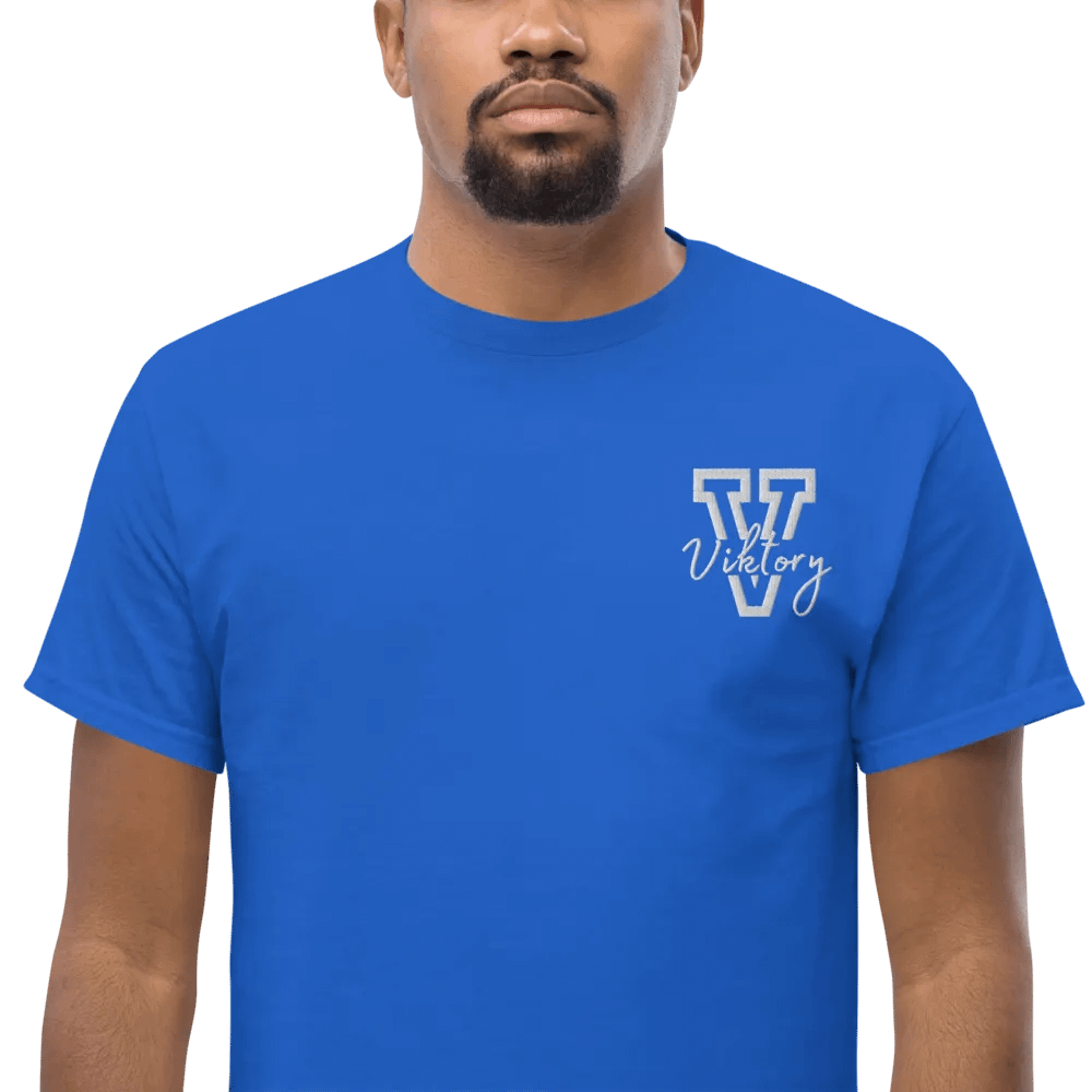 Adult Shirt Blue (white logo) product image (1)