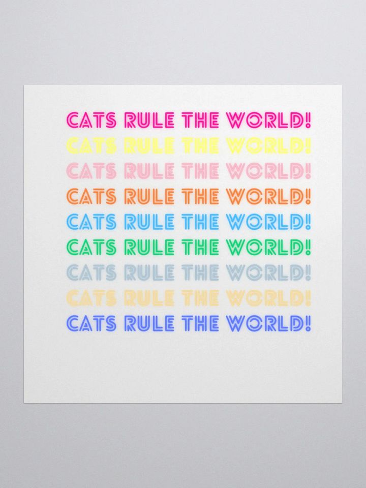 Vibrant Cat Power Stickers product image (1)