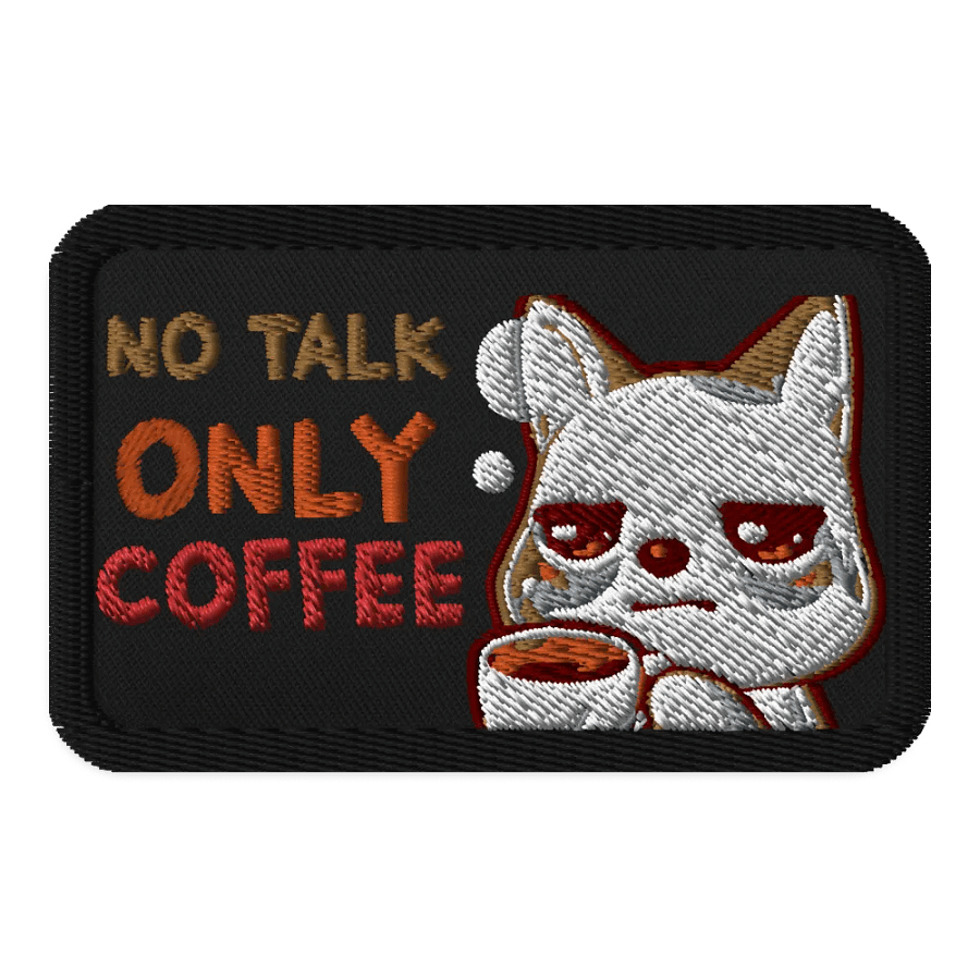 Shiba Coffee Emote Embroidered Patch product image (1)