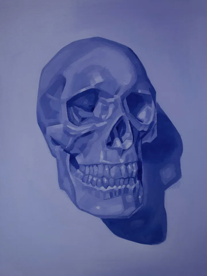 Periwinkle Skull - Original Painting product image (1)
