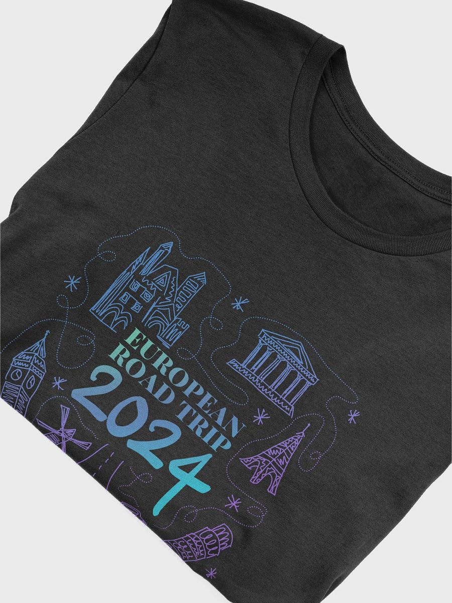 European Road Trip T-Shirt - Blue/Purple Text product image (1)