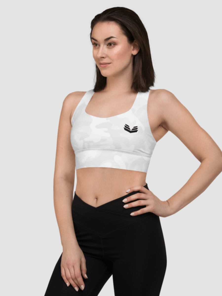 Longline Sports Bra - White Camo product image (3)