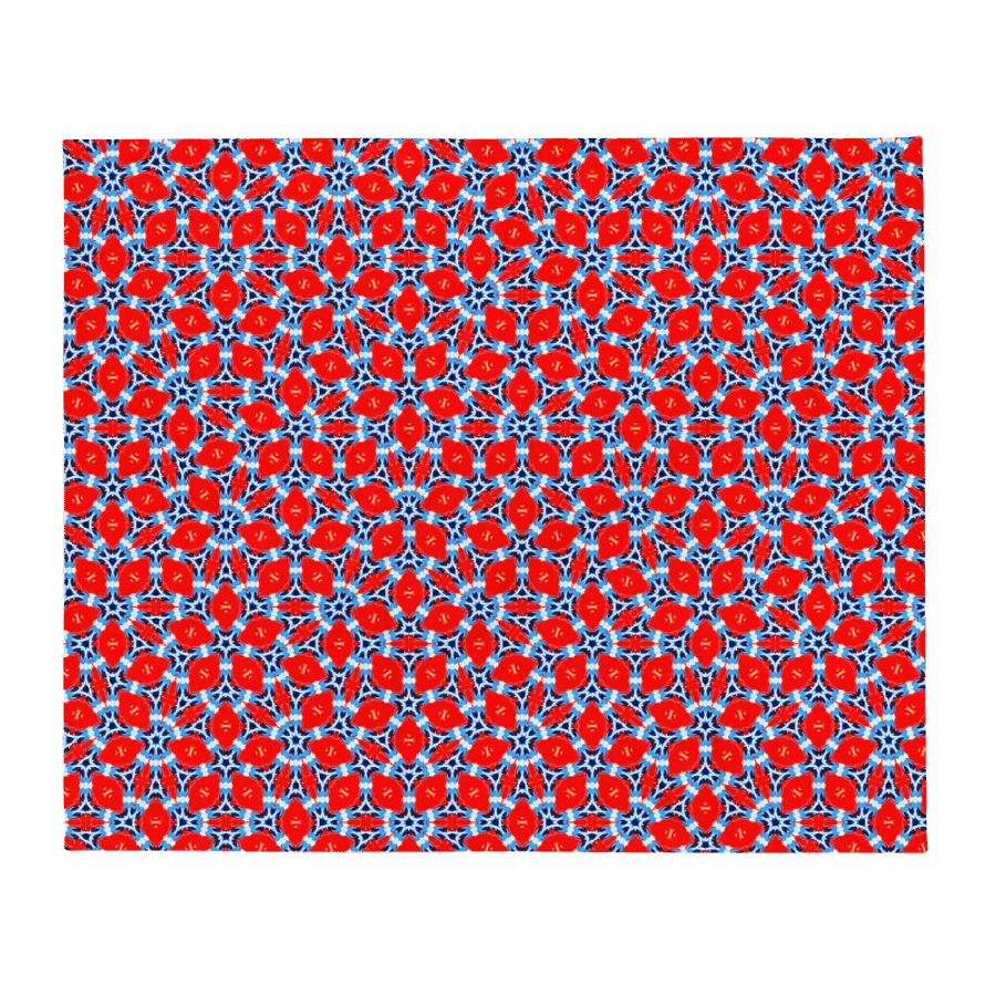 Blue & Red Diamond Throw Blanket product image (4)