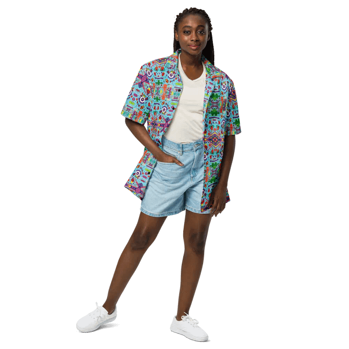 Abstract Doodle Characters Unisex Hawaiian Shirt product image (1)