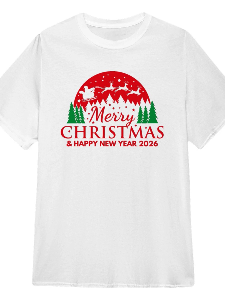 Merry Christmas & Happy New Year 2026 T-Shirt product image (1)