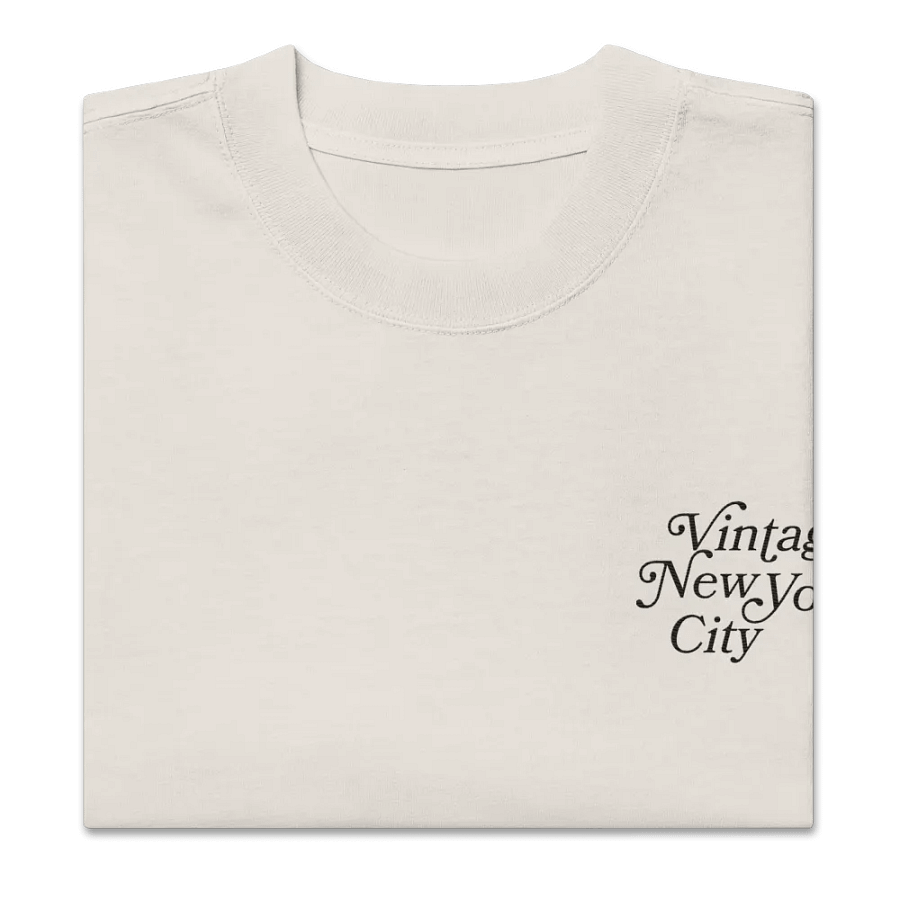 NYC Vintage - Embroidered Logo, Garment Dyed Oversized Tee product image (4)