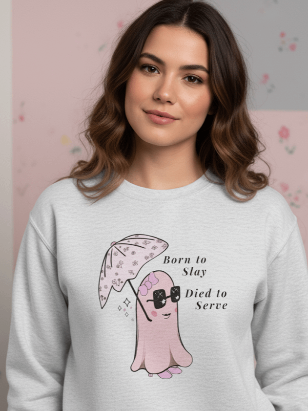 Born to Slay Sweatshirt- Ghost Glam Girl product image (1)