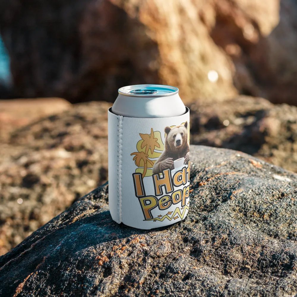 I Hate People Bear Hug Can Cooler product image (8)