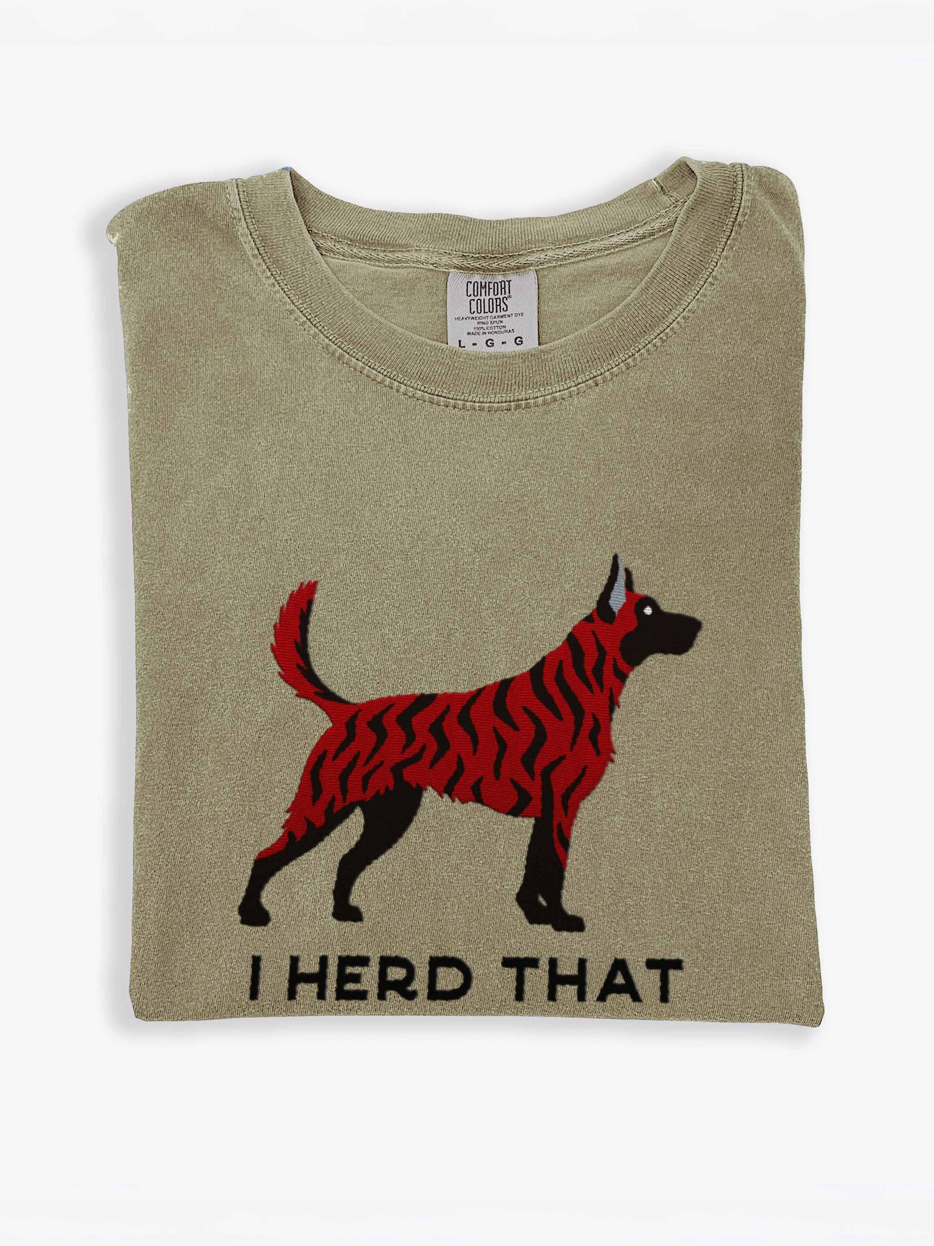 I Herd That T-Shirt(Embroidered) of a Dutch Shepherd(Red Brindle) product image (1)
