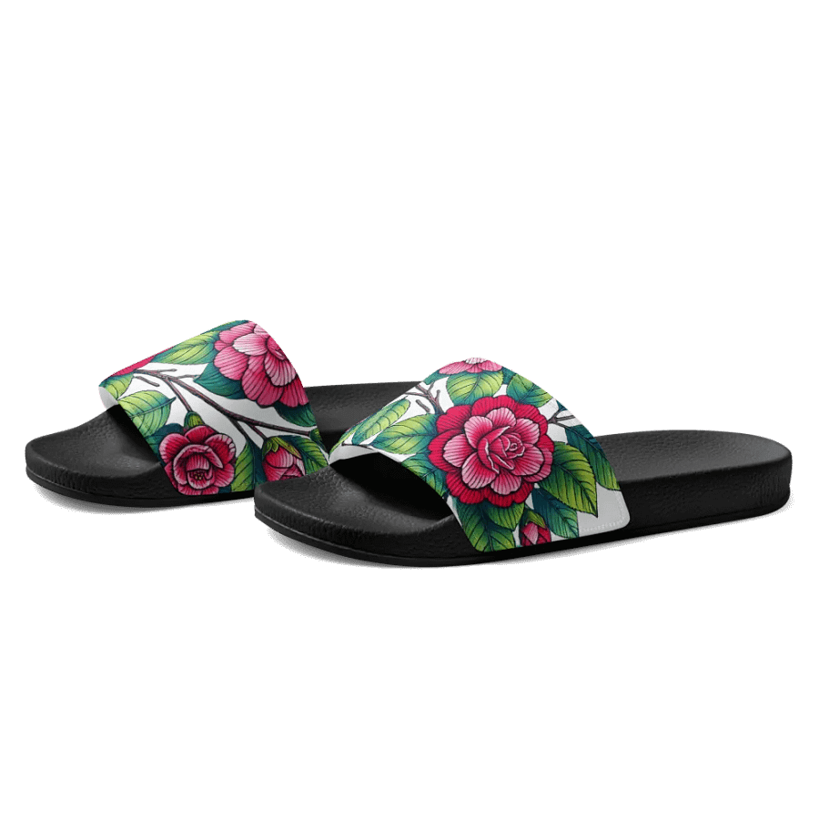 Blooming Bliss Women's Slides | AI Design product image (2)