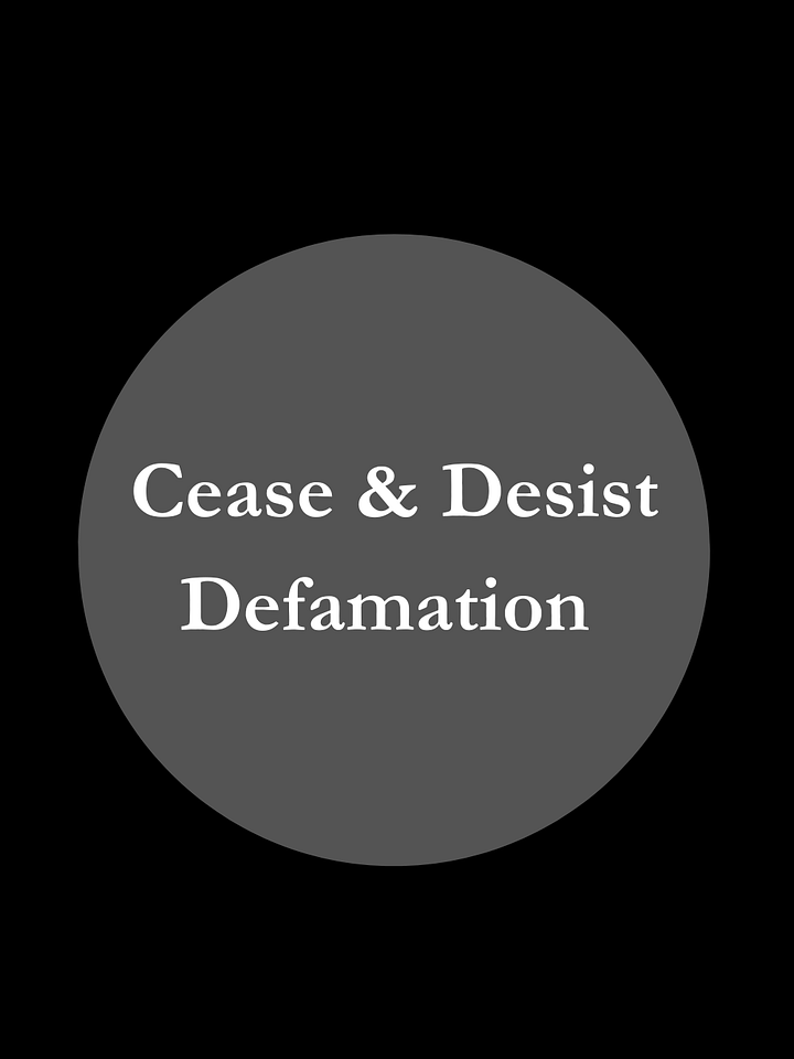 Cease and Desist Defamation Letter product image (1)