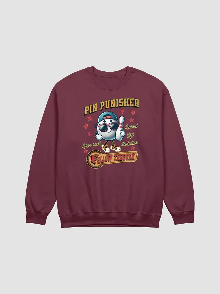 Pin Punisher Bowling Ball Crewneck Sweatshirt product image (9)