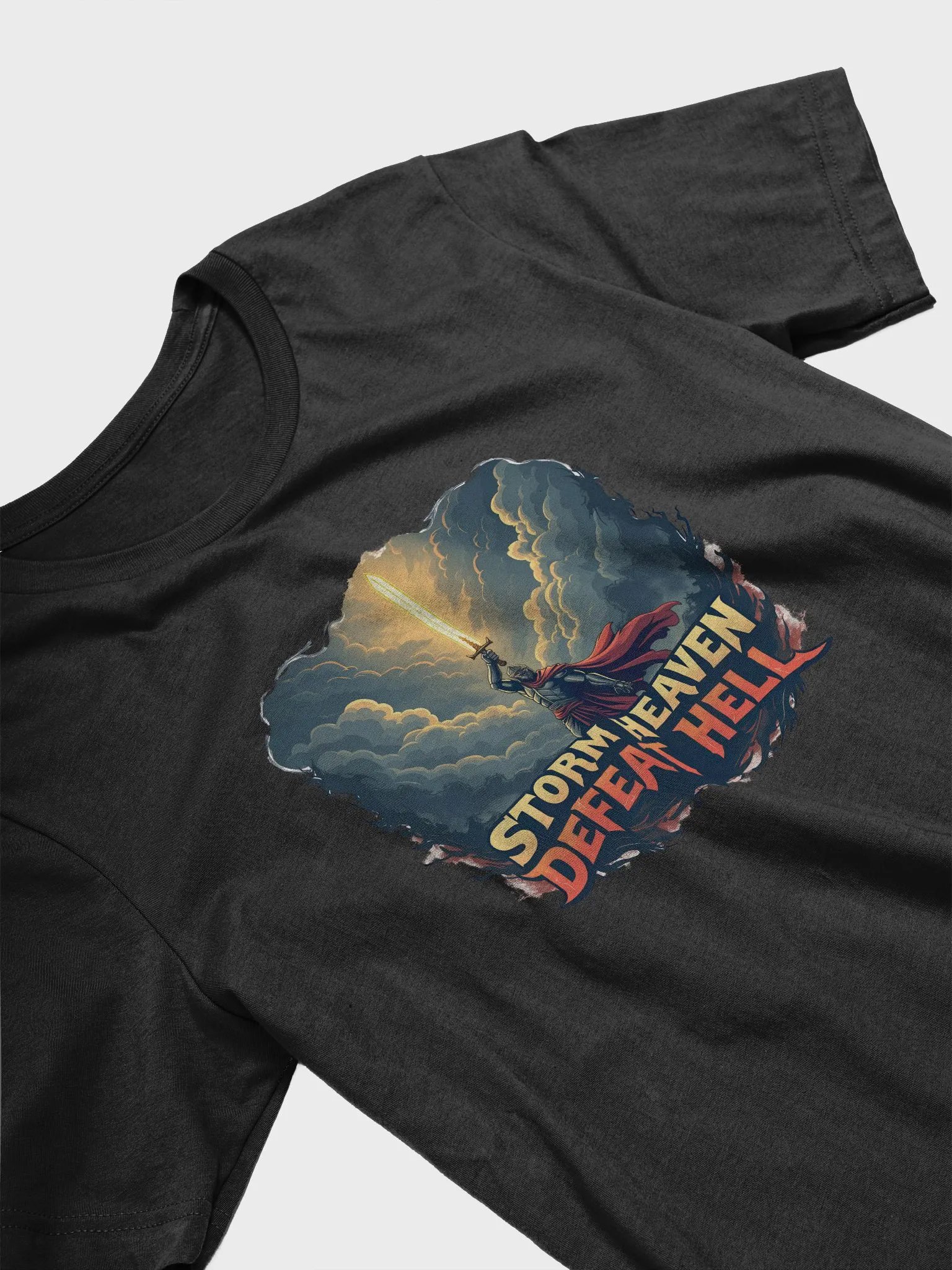 Storm Heaven, Defeat Hell - Warrior of Faith T-Shirt product image (14)