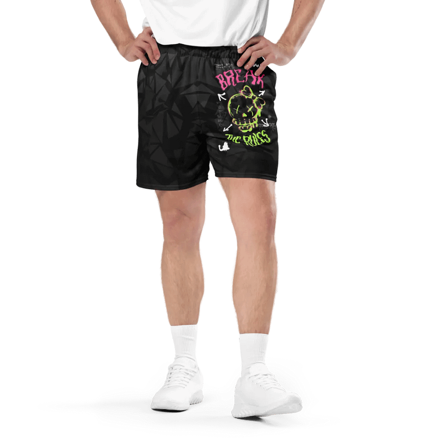 Break the rules | Recycled Unisex Mesh Shorts product image (1)