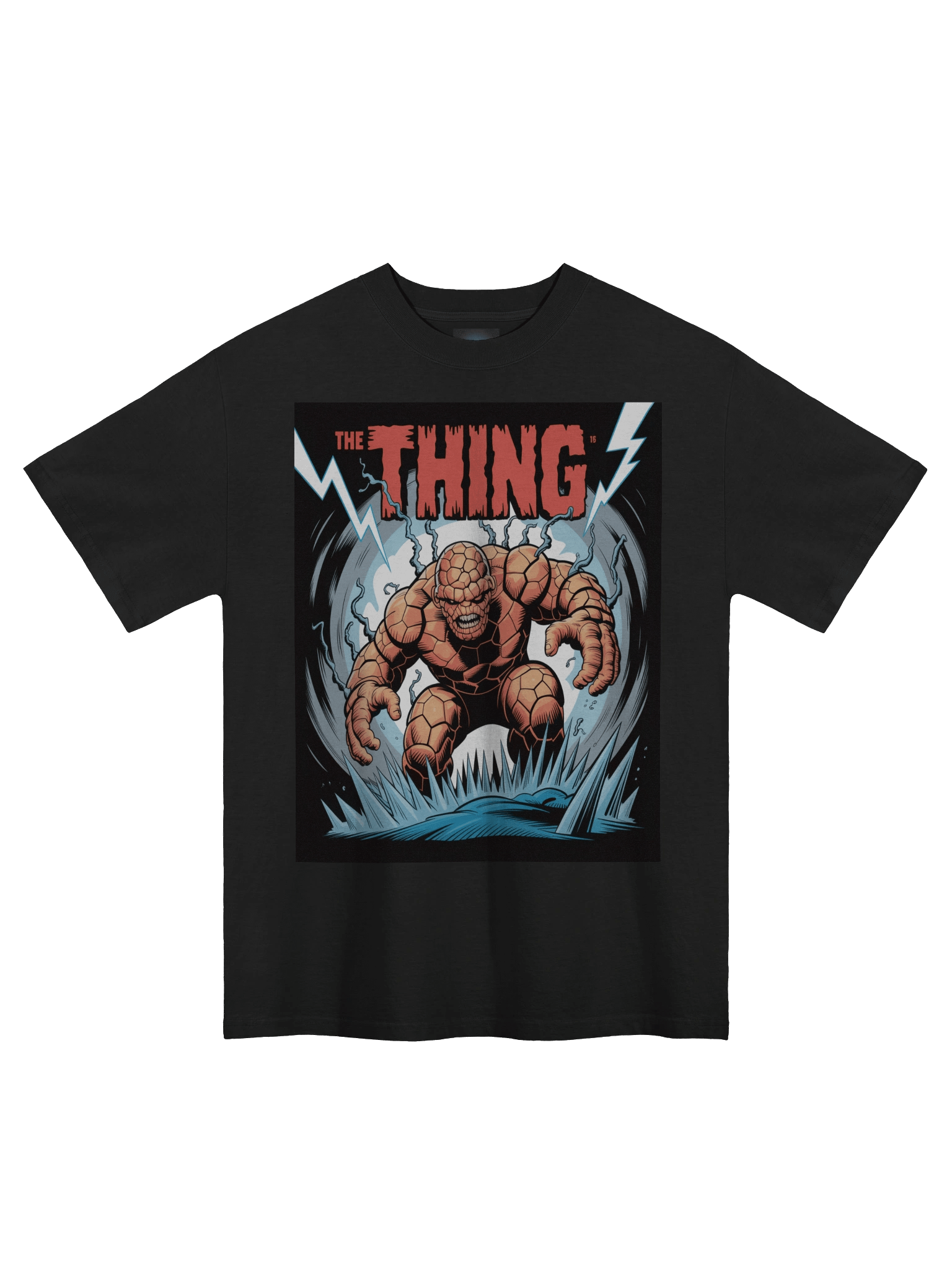The Thing Thunderclap Oversized Faded T-Shirt – Craggy Storm Sentinel product image (3)