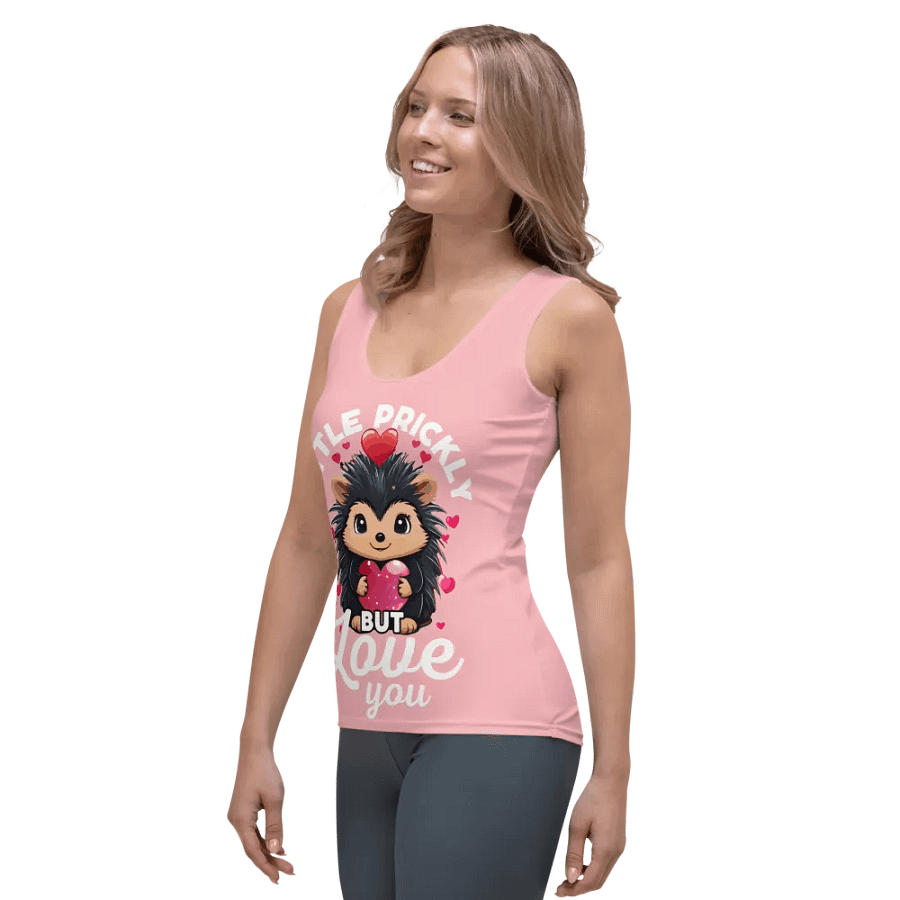 A little prickly but I love you - Cute hedgehog - Tank Top Pink product image (6)