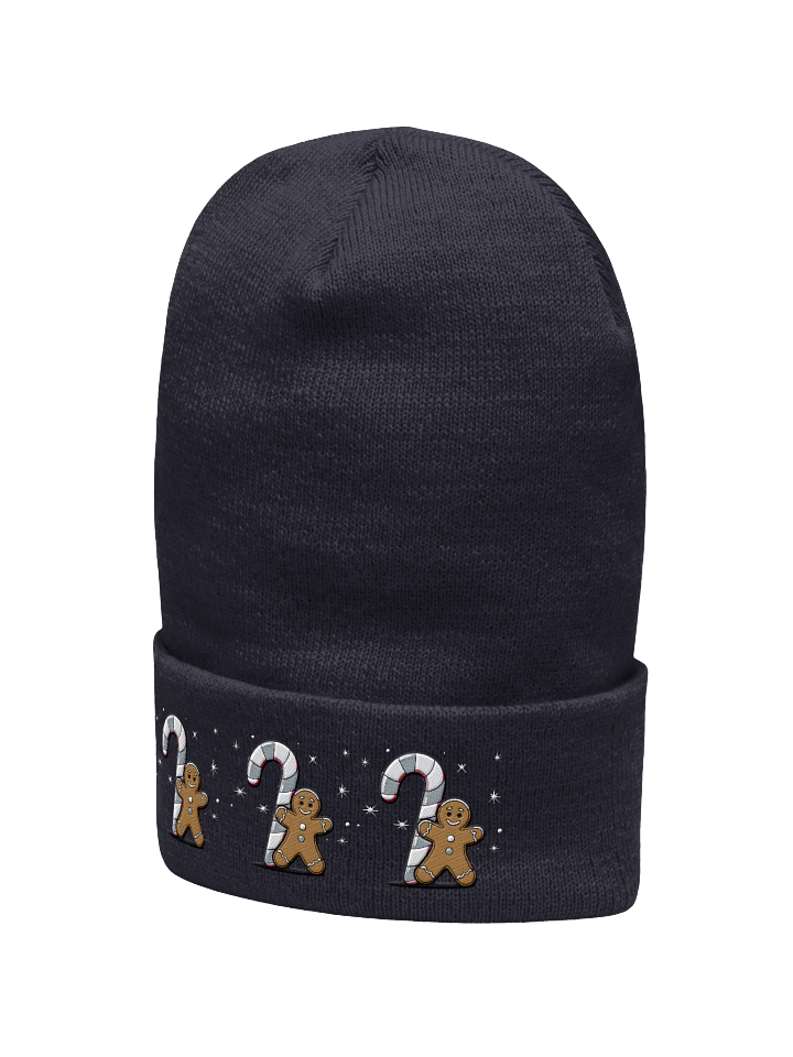 Festive Candy Cane & Gingerbread Yupoong Cuffed Beanie product image (2)