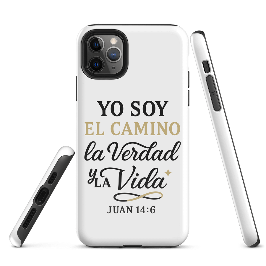 Tough iPhone® Case – “Yo Soy el Camino, la Verdad y la Vida” – Spanish Bible Verse product image (1)