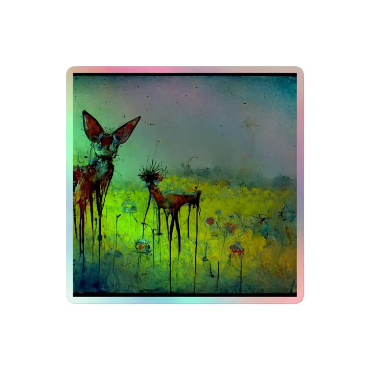 Dreamy Deer Holographic Sticker Sheet product image (2)