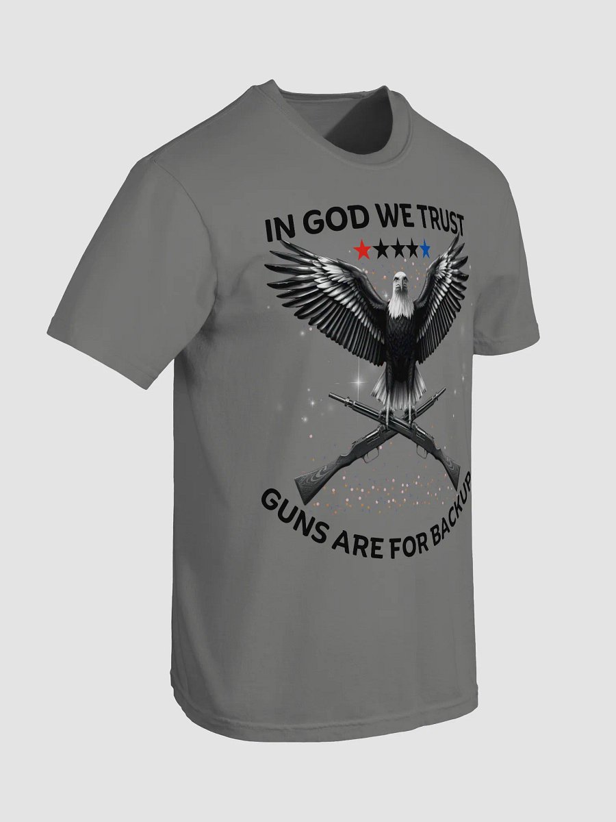 In God We Trust Patriotic Eagle T-Shirt - American Flag Independence Design - USA Freedom Guns Backup Tee product image (25)