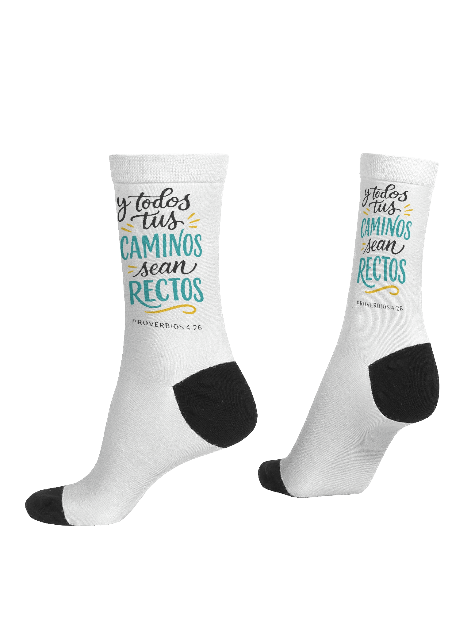 Christian Crew Socks (Spanish Verse) – Proverbs 4:26 product image (4)