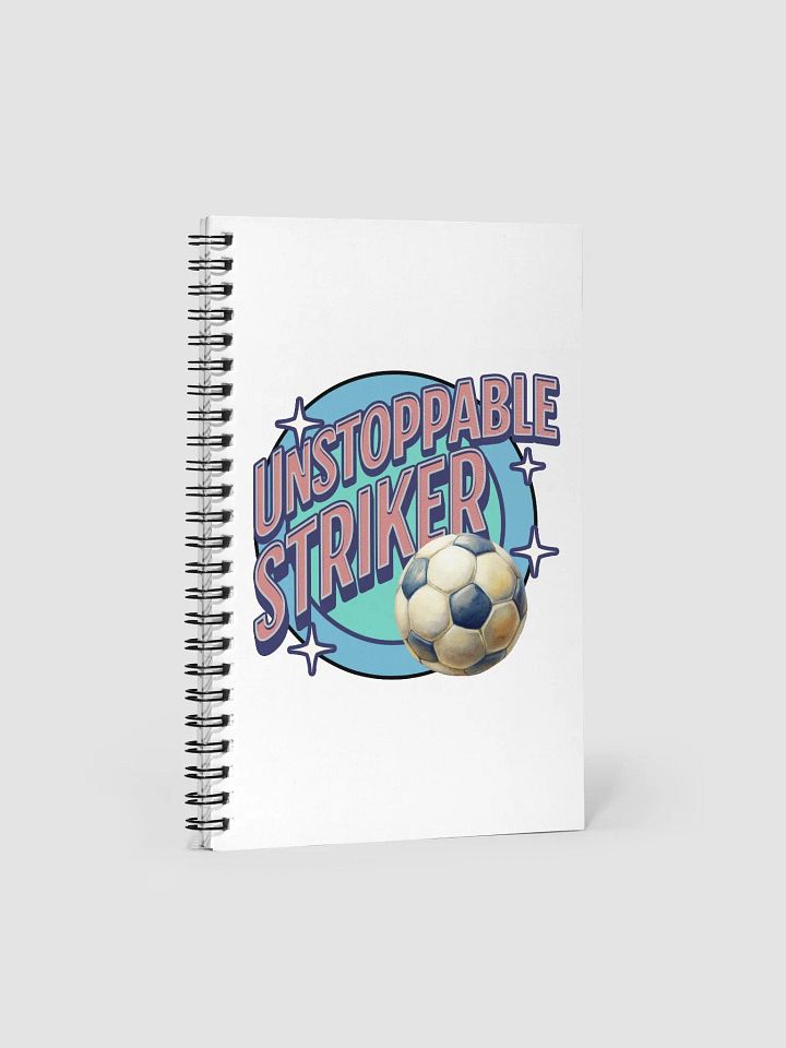 Unstoppable Striker Soccer Spiral Notebook product image (1)