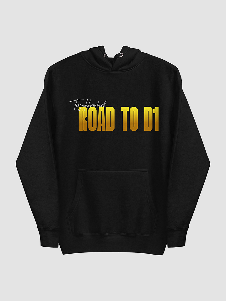 Troy Hornbeck - ROAD TO D1 - Black Hoodie with YELLOW product image (2)