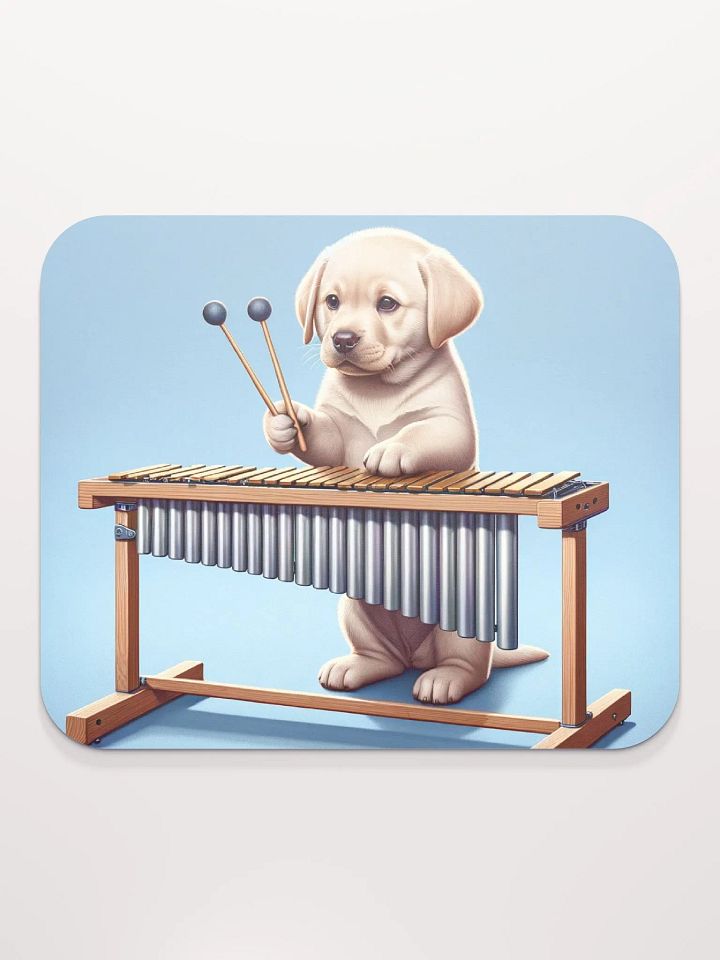 Marimba Playing Puppy Mouse Pad product image (2)