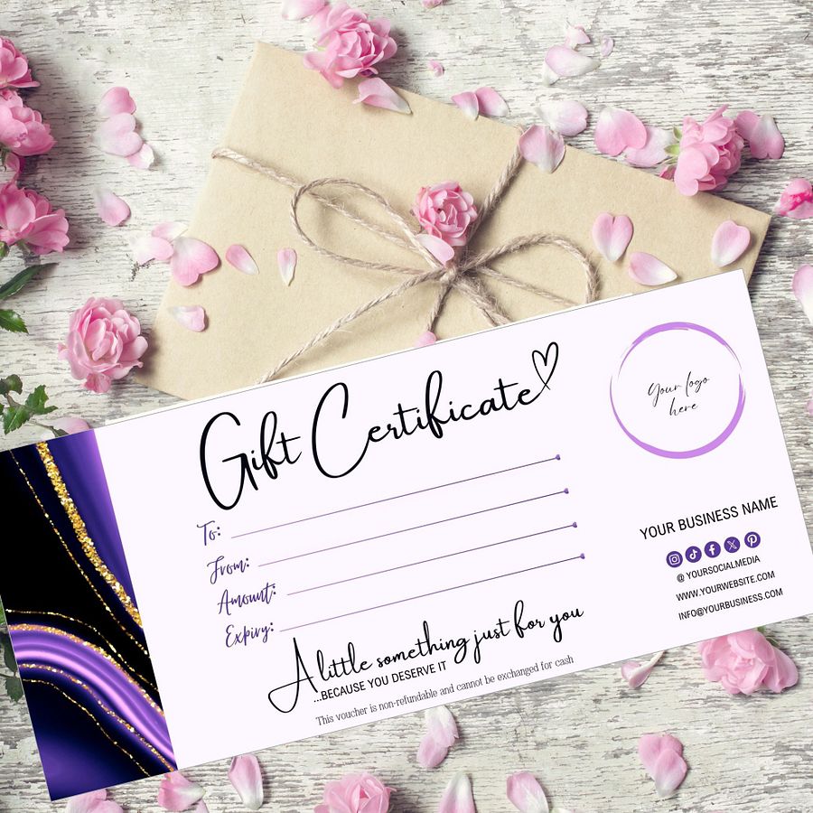 Amethyst - Gift Certificate Template product image (3)