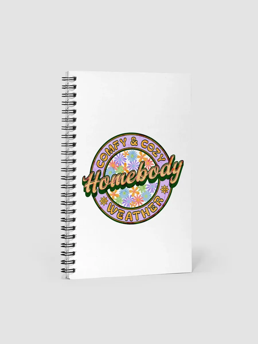 Homebody Comfy And Cozy Weather Floral Spiral Notebook product image (1)