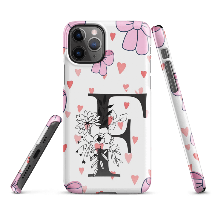 Floral Letter F Snap Case product image (2)