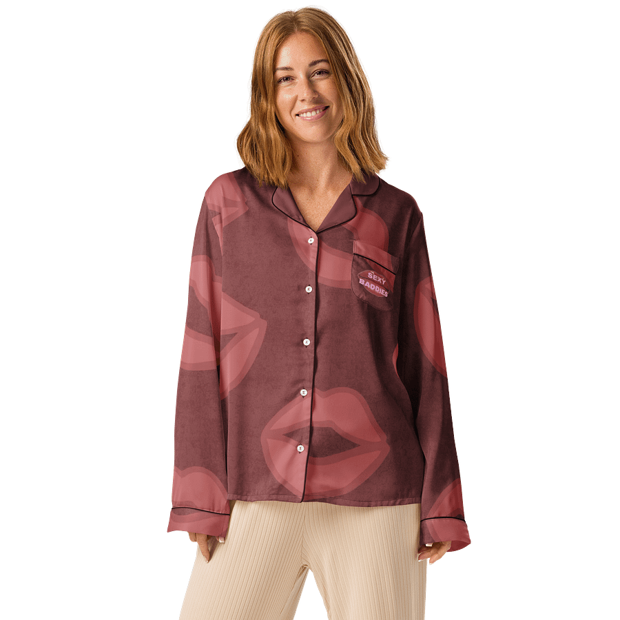 Glossy SexyBaddies Lips Women's Pajama Top product image (1)