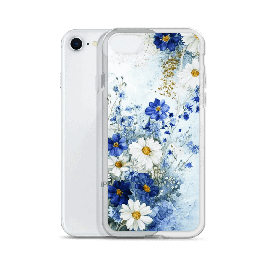 Elegant Blue Floral iPhone Case – Delicate Watercolor Design product image (328)