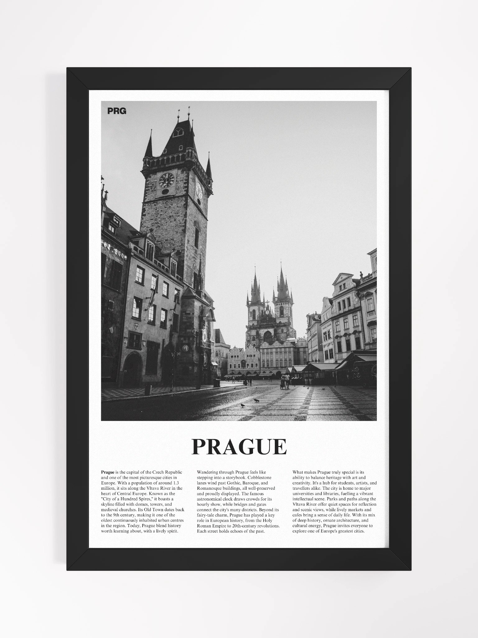 Prague 01 Newspaper Poster | Framed product image (5)