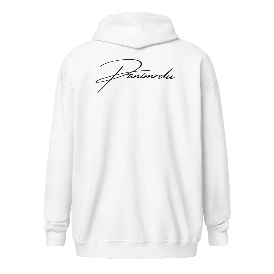PANÍ MRDU Zip Up Hoodie in White product image (2)
