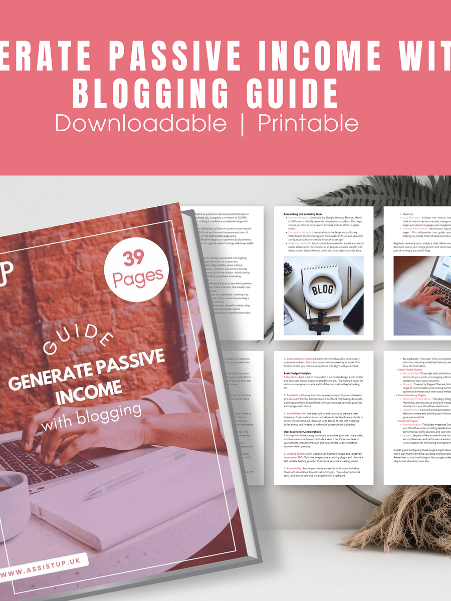 Generate Passive Income With Blogging guide product image (4)