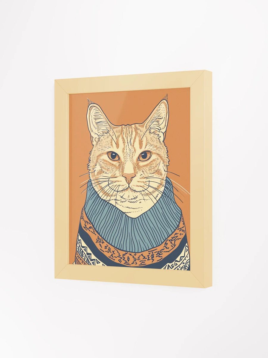 Cute Cat in Sweater Framed Poster product image (5)