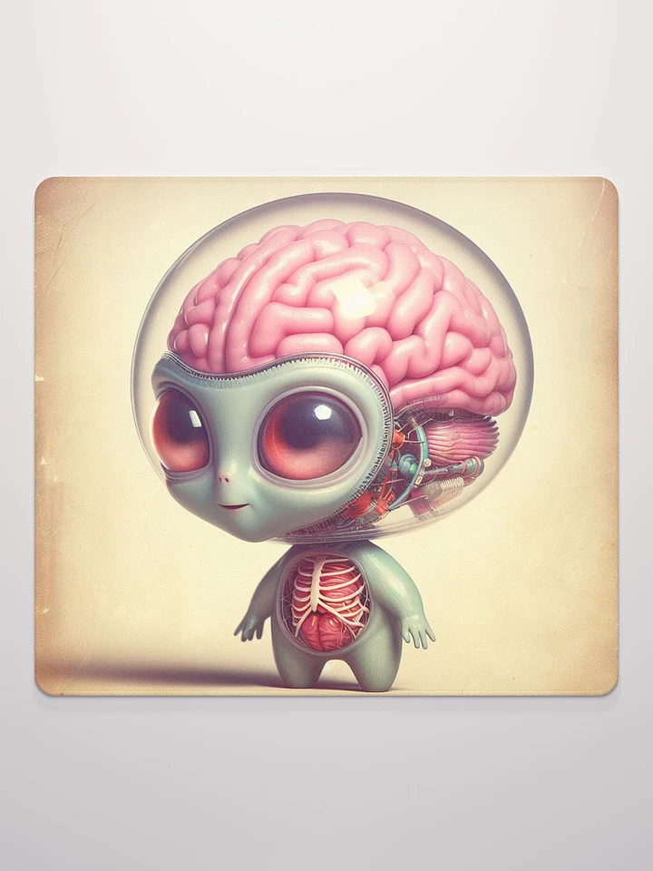 Cute Alien Robot Vintage Design Gaming Mouse Pad product image (1)
