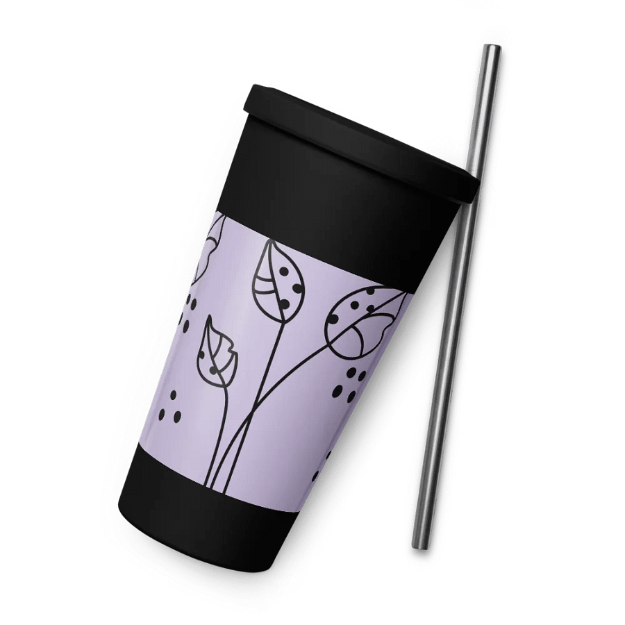 Insulated Tumbler with a Straw (PURP) product image (6)