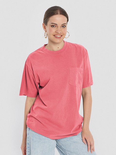 Photo showing Unisex Garment-Dyed Pocket T-Shirt