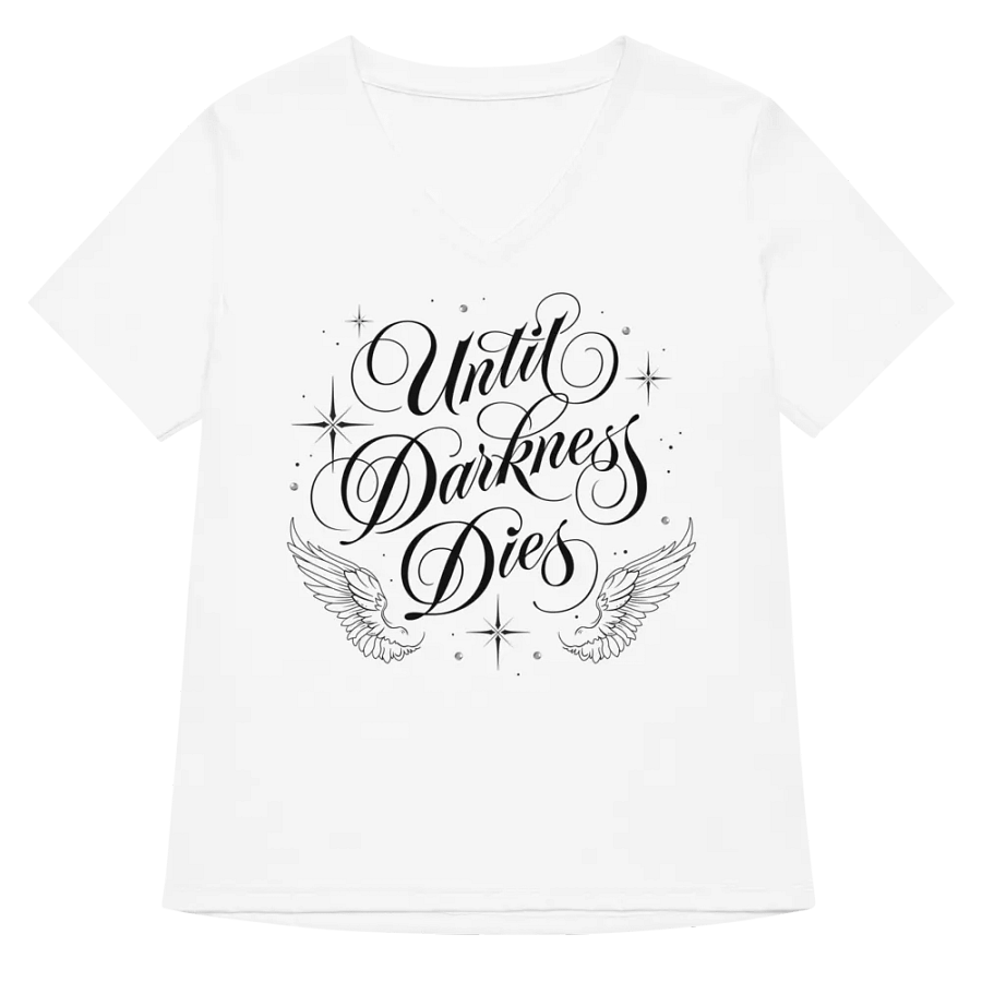 Until Darkness Dies (wings design) Bella+Canvas Women's Relaxed V-Neck T-Shirt product image (6)