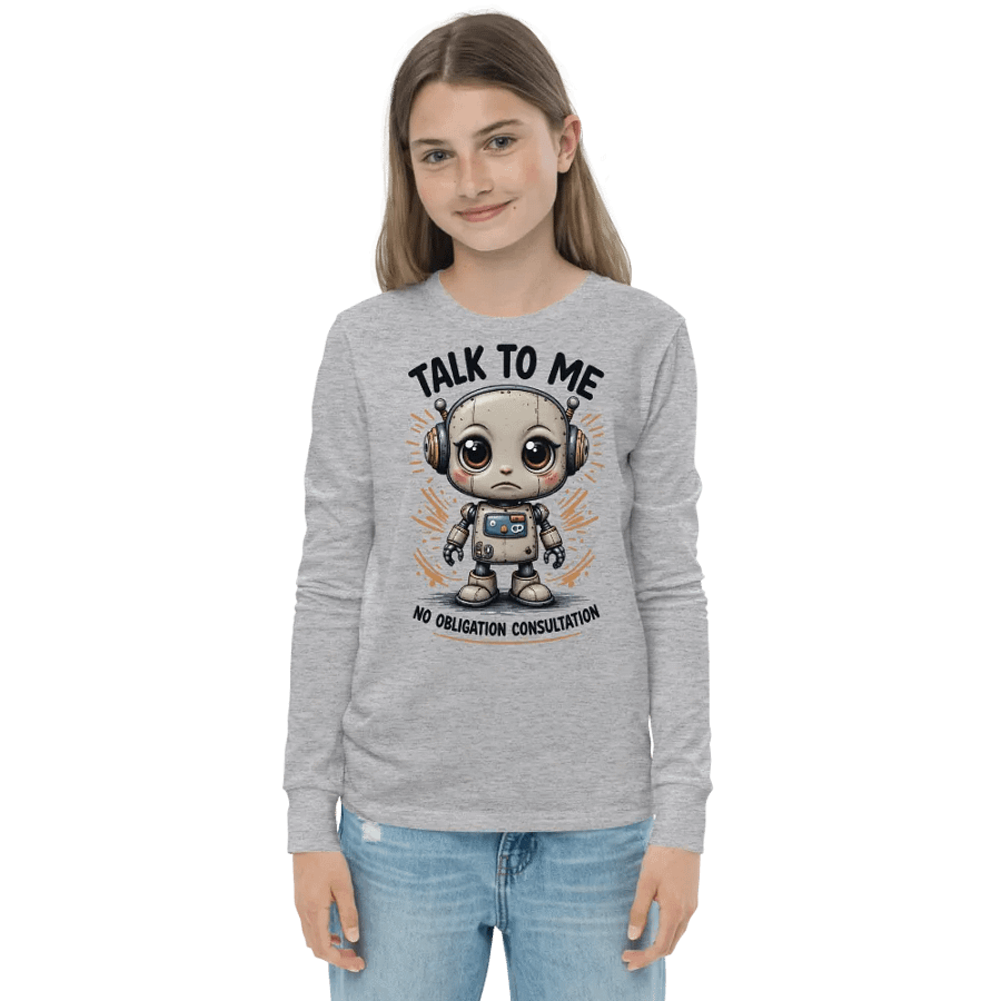 Sad Lonely Robot Long Sleeve Tee product image (2)