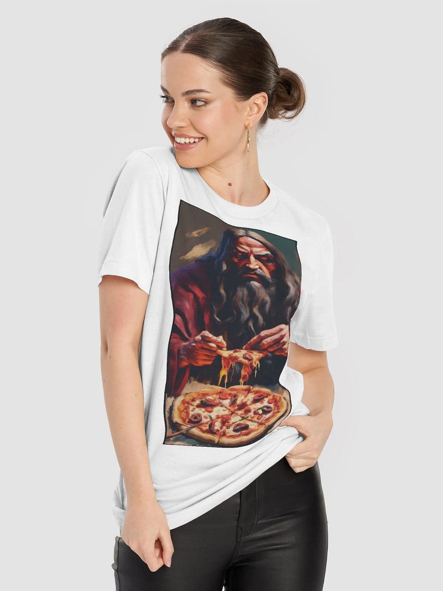 Holy Pizza Unisex Tee + Backprint product image (6)