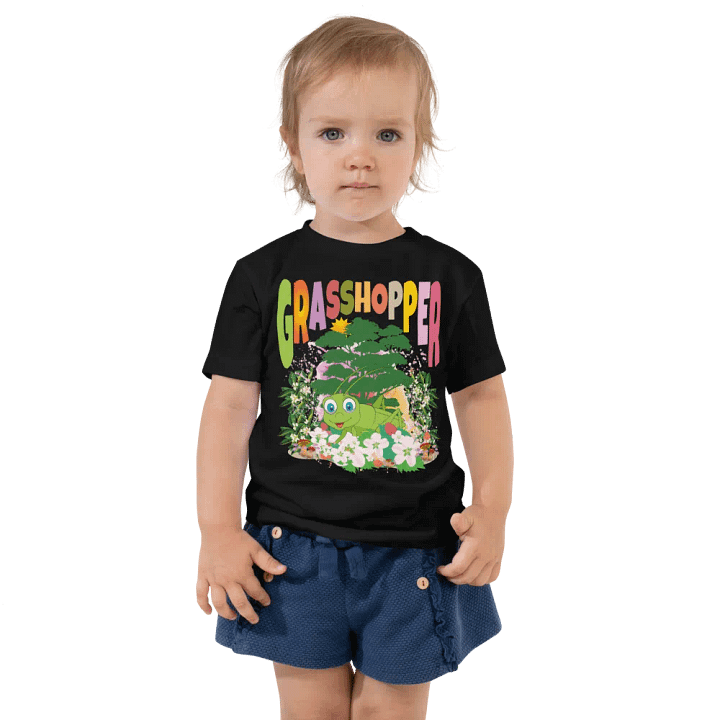 Grasshopper Colorful Funny Cute Bella + Canvas Toddler T-Shirt – Funny Shirt for Kids product image (2)